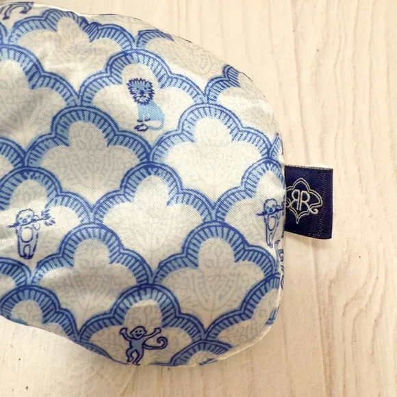 NIB! ROLLER RABBIT Target Mystery Box Blue Satin-y Sleep Mask & Hair Tie - Picture 2 of 5